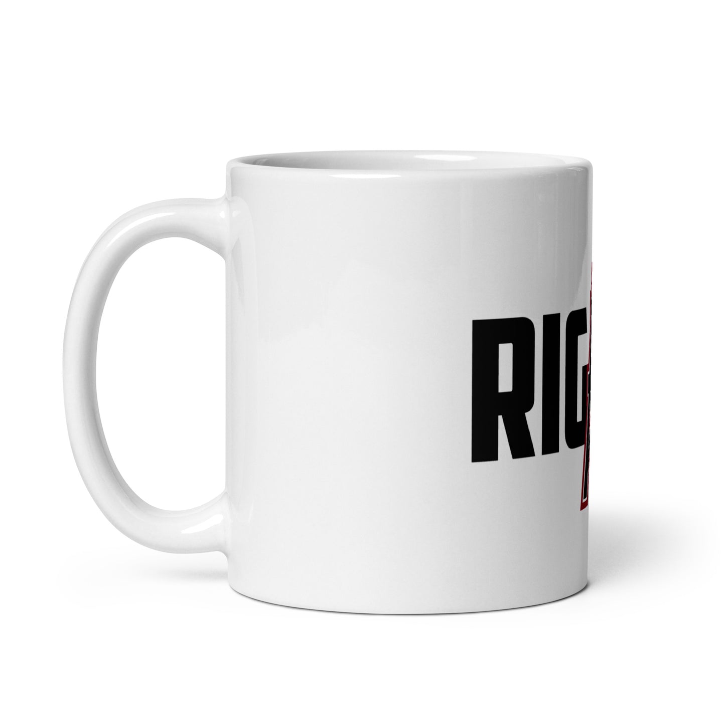 White glossy mug