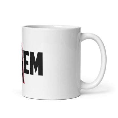 White glossy mug