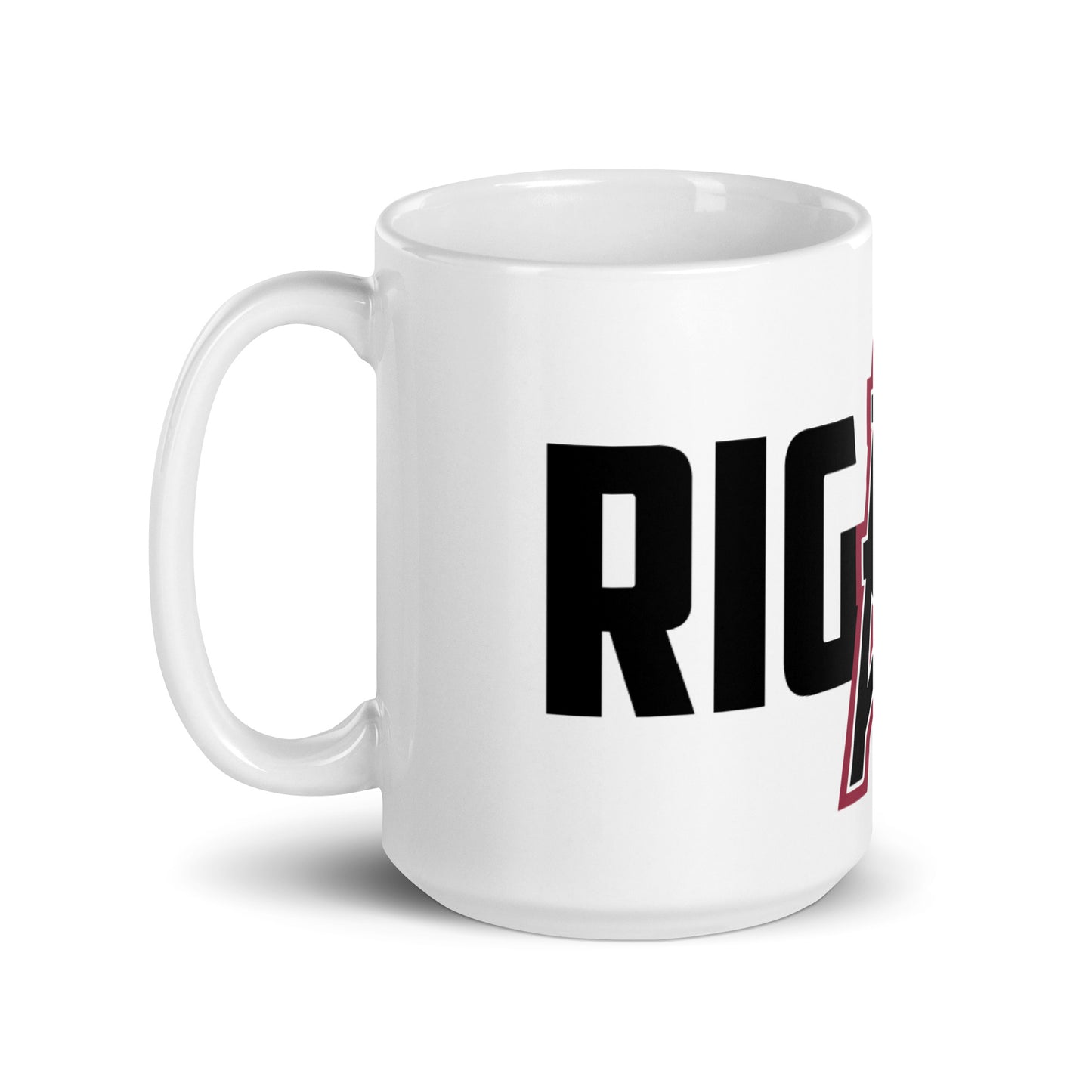 White glossy mug